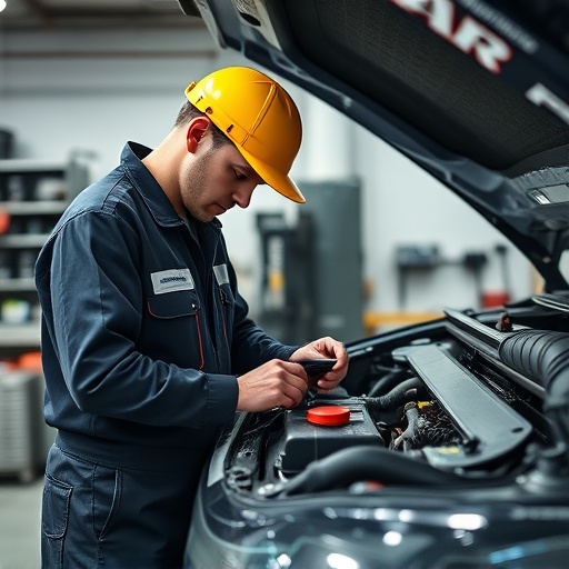auto technician working