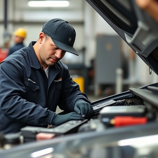 auto technician working