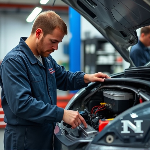 auto technician working