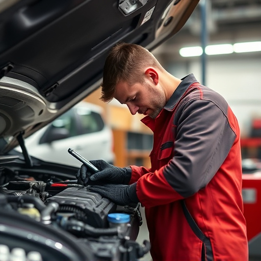 auto technician working