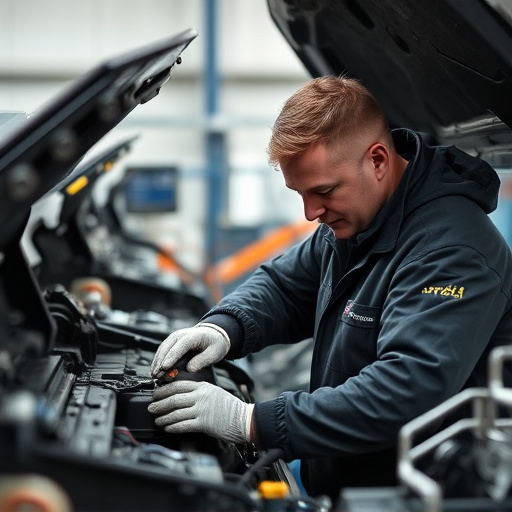 auto technician working