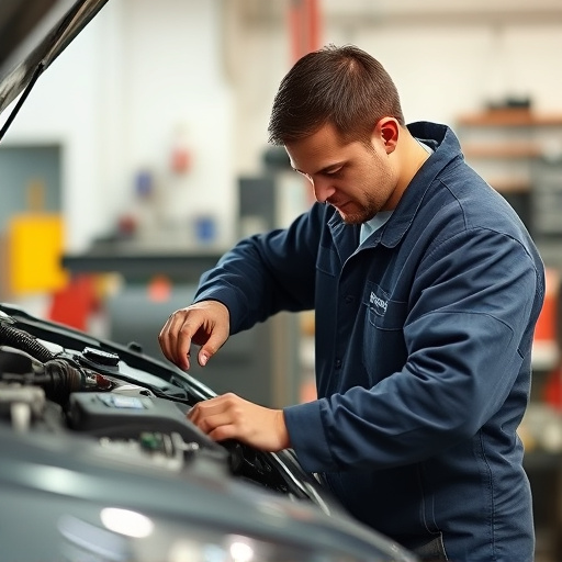 auto technician working