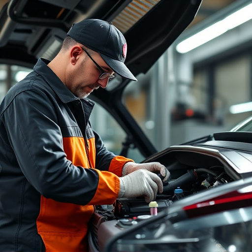 auto technician working