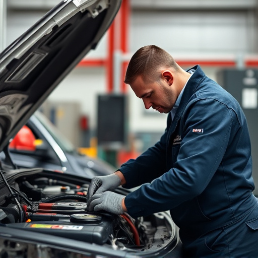 auto technician working