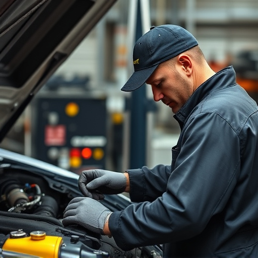 auto technician working