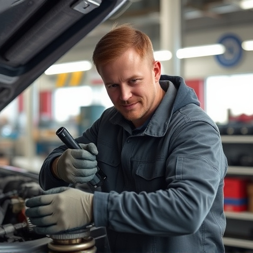 auto technician working