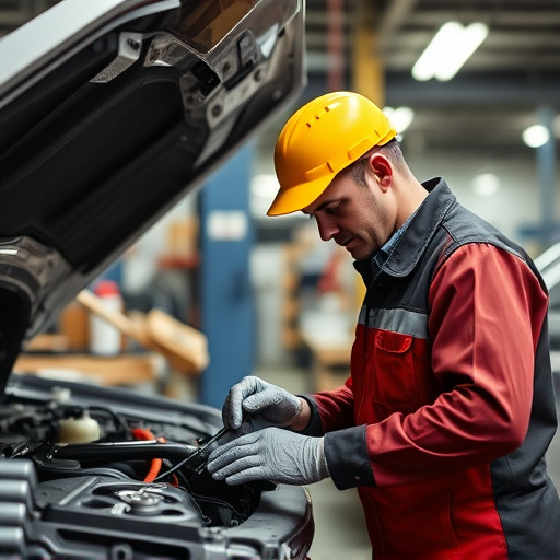 auto technician working