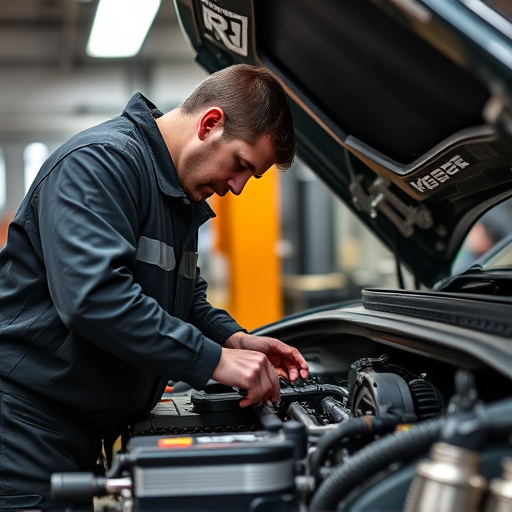 auto technician working
