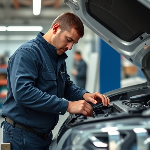 auto technician working