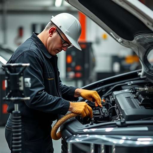 auto technician working