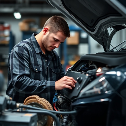 auto technician working