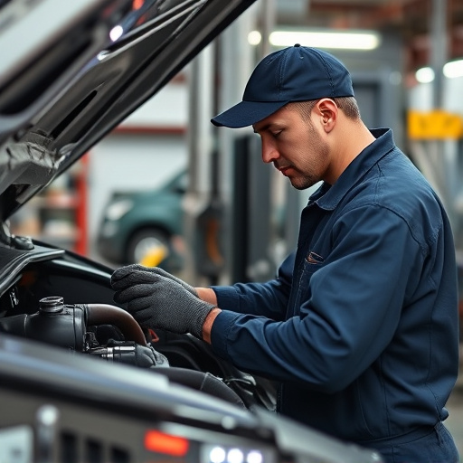 auto technician working