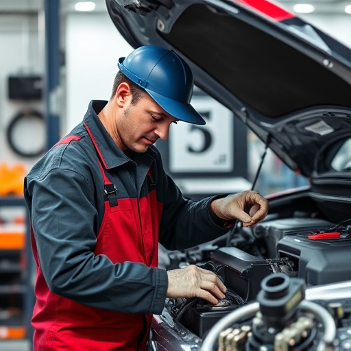 auto technician working