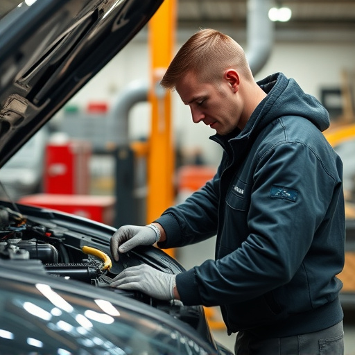 auto technician working