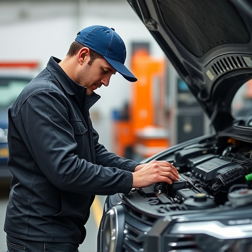auto technician working