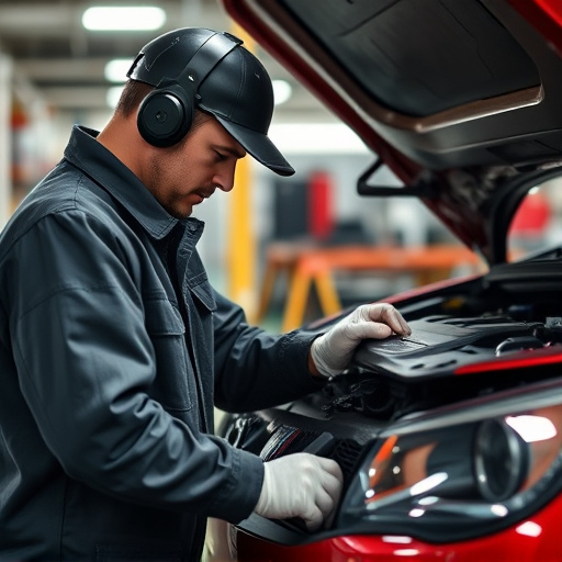 auto technician working