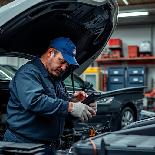 auto technician working