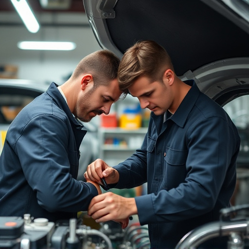 auto technician working