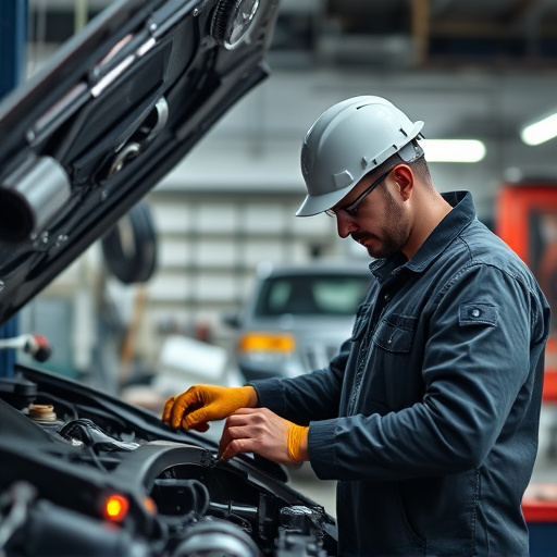 auto technician working