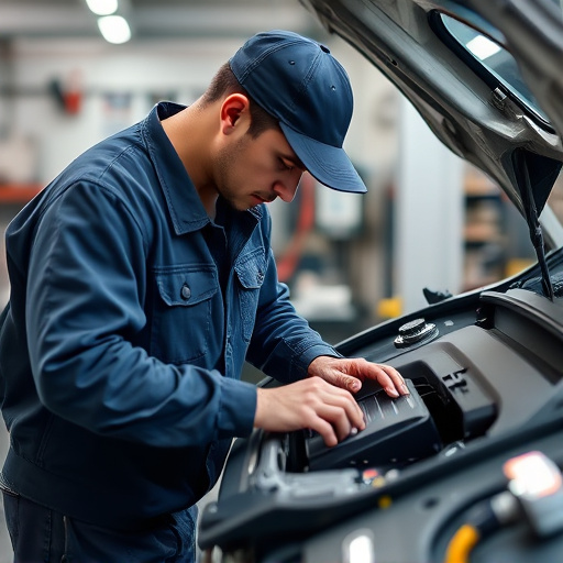 auto technician working