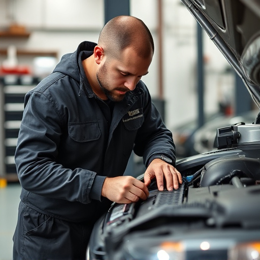 auto technician working