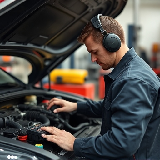 auto technician working