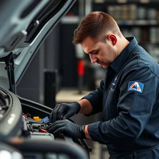 auto technician working