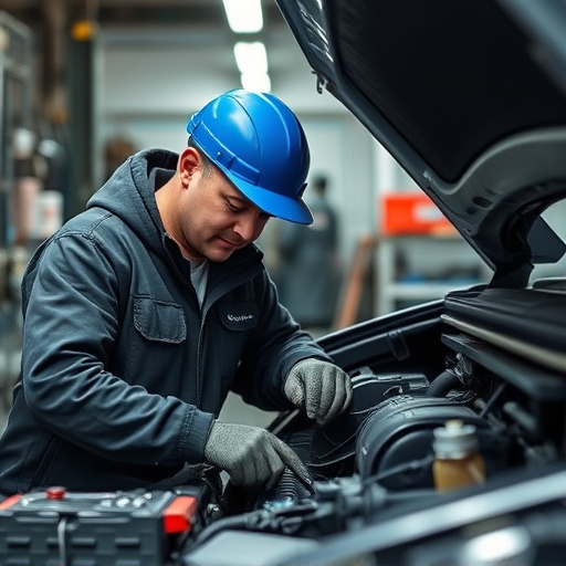 auto technician working