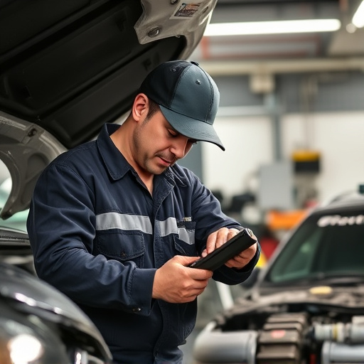 auto technician working