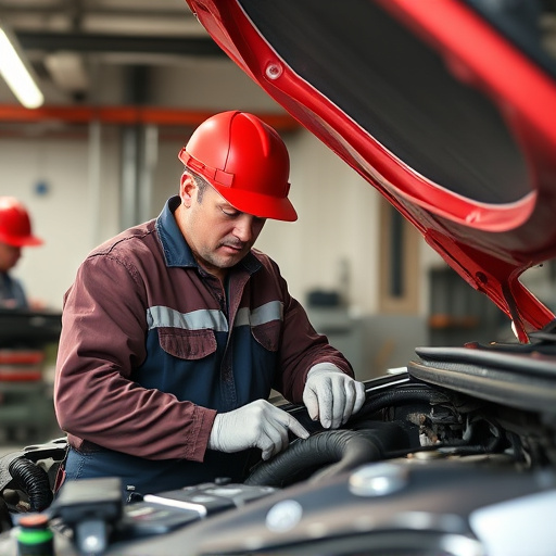 auto technician working