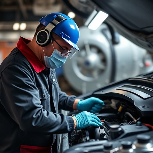 auto technician working