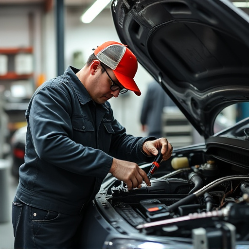 auto technician working
