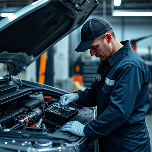 auto technician working