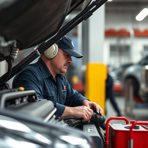 auto technician working