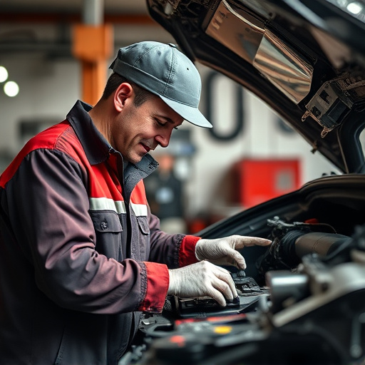 auto technician working