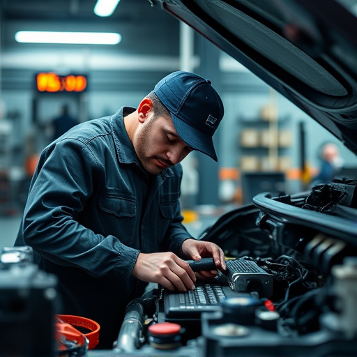 auto technician working