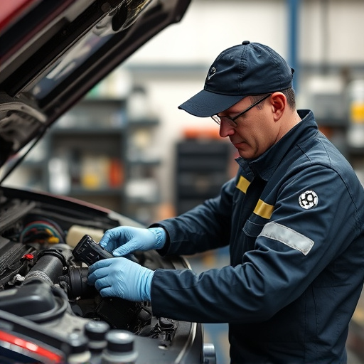 auto technician working