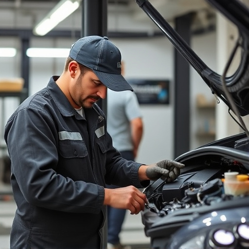 auto technician working