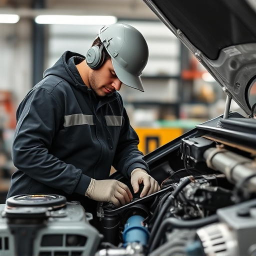 auto technician working