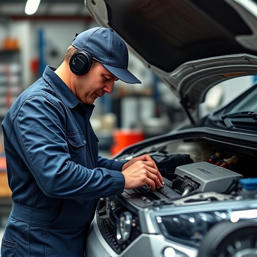 auto technician working