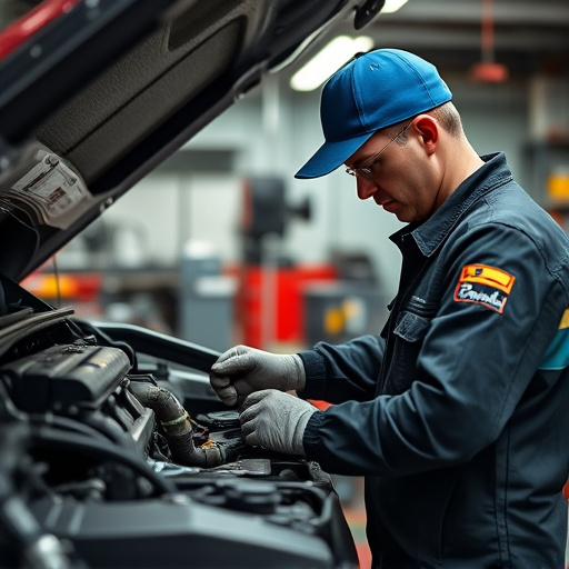 auto technician working