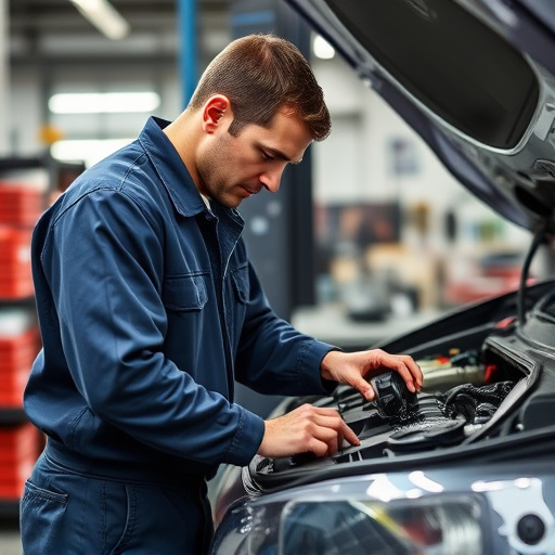 auto technician working