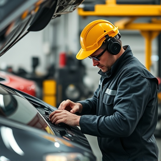 auto technician working