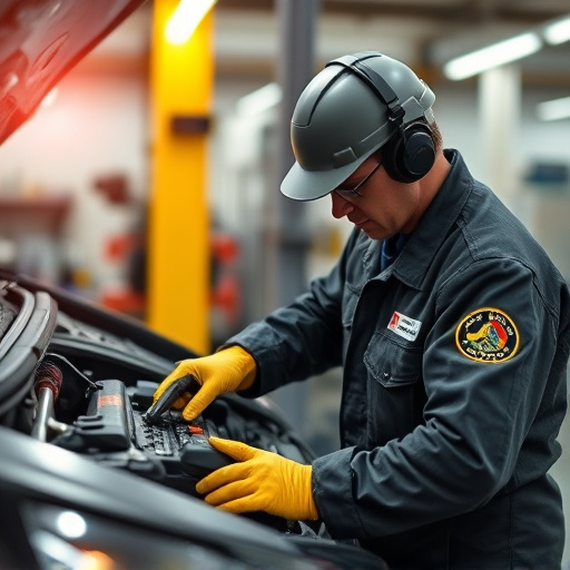 auto technician working