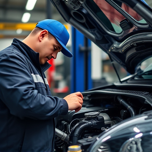 auto technician working