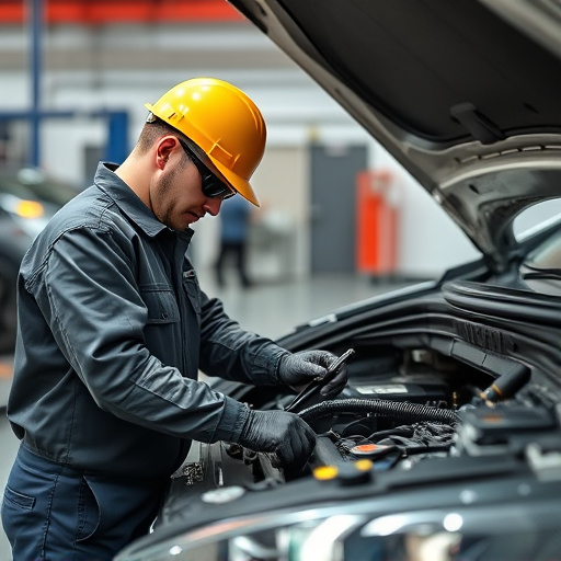 auto technician working
