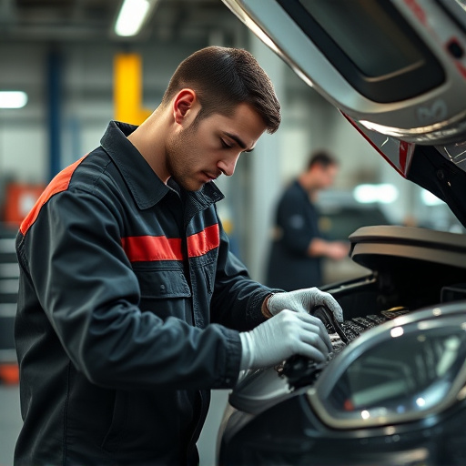 auto technician working