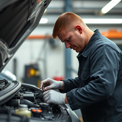 auto technician working