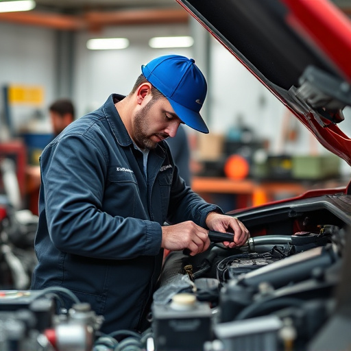 auto technician working