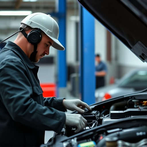 auto technician working